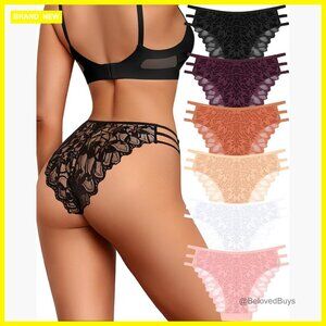 X-Large Lace String Bikini Panties Stretch Breathable Recycled Material